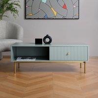 Home Garden Direct Devon - Coffee Table with Drawer - Sage in Green