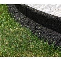 Primrose Flexiborder Garden Edging for Lawns Border Edge Piece in Black | Size: 6 Pack