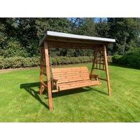Charles Taylor Trading Dorset Three Seater Swing Grey in Brown
