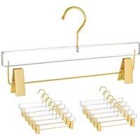 Home Republic Acrylic Pants Hangers Set of 10 in Clear