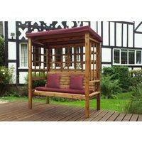 Charles Taylor Trading Bramham Three Seater Arbour Burgundy in Brown