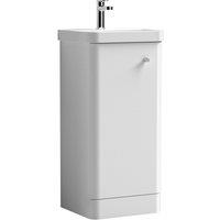 Balterley Floor Standing 1 Door Vanity Ceramic Basin Gloss White 400mm