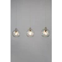 BHS Lighting Alfie Bobble Glass 3 Light Diner Pendant in Clear