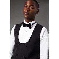 Burton Men's Black Slim Fit Tuxedo Suit Waistcoat | Size: Medium