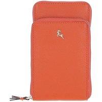 Ashwood Leather Women's 'Incanto Cuoio' Crossbody Phone Bag in Orange