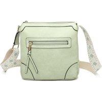 Fontanella Fashion Women's Benri Canvas Strap Crossbody Messenger Bag in Light Green