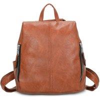 Fontanella Fashion Women's Porter PU Leather Rucksack in Tangerine