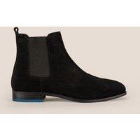 Oswin Hyde Men's Vinnie Suede Chelsea Boots in Black | Size: 9