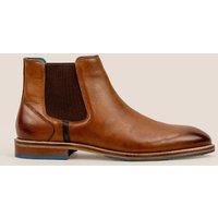 Oswin Hyde Men's Jack Leather Chelsea Boots in Tan | Size: 12