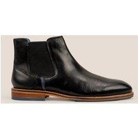 Oswin Hyde Men's Jack Leather Chelsea Boots in Black | Size: 8