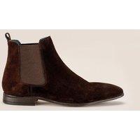 Oswin Hyde Men's Darwin Suede Chelsea Boots in Dark Brown | Size: 11