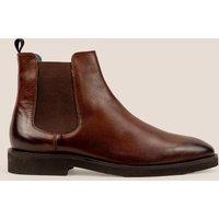 Oswin Hyde Men's Michael Chelsea Leather Boots in Dark Brown | Size: 11