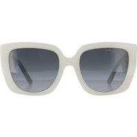 Marc Jacobs Women's Rectangle Ivory Dark Grey Gradient MARC 687/S in White