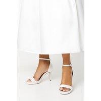 Coast Women's Bridal Talia Satin Platform High Heel Sandals in White | Size: 5