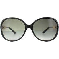Gucci Women's Fashion Black Gold Grey Gradient Sunglasses