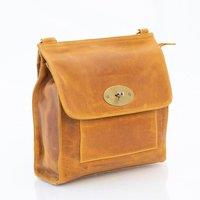 PRIMEHIDE Women's 'Columbia' Leather Crossbody Bag in Mustard