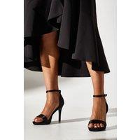 Coast Women's Talia Satin Platform High Heel Sandals in Black | Size: 8