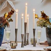 Ivyline Parker 5 Piece Silver Candle Centerpiece H42cm W27.5cm