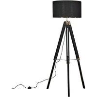 ValueLights Tripod Black Floor Lamp