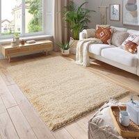Smart Living Soft Fluffy 5cm Thick Pile Shaggy Area Rugs for Living Room, Bedroom in Light Beige | Size: 160 cm x 230 cm