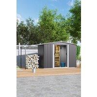 Outdoor Metal Storage Shed with Lean-to