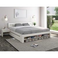 Noomi Pradis Storage Bed in White | Size: King