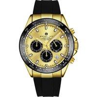 Aquamaster Quartz Chronograph Watch Screw Down Crown Luminous Hands, Black Rubber Band 42mm Case Date Water Resistance