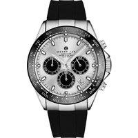 Aquamaster Quartz Chronograph Watch Screw Down Crown Luminous Hands, Black Rubber Band 42mm Case Date Water Resistance