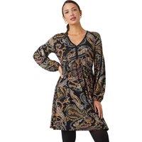 Paisley Print Stretch Dress