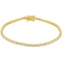 Spero London Women's Sterling Silver Fine Tennis Bracelet in Gold | Size: 6 inches