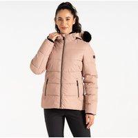 Dare 2b Women's Glamourize V Baffled Ski Jacket in Beige | Size: 16