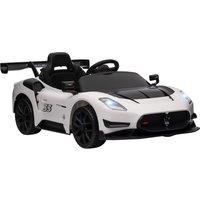 AIYAPLAY Maserati GT2 Licensed 12V Electric Ride on Car w/ Suspension Wheels in White