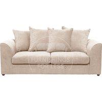 Casper Chenille 3 Seater Sofa Scatter Back Curved Arm