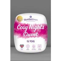 Slumberdown Cosy Nights 15 Tog Winter Duvet in White | Size: Double