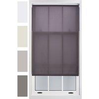 Furnished Daylight Roller Blind Trimmable Light Filtering Sheer Window Blinds in Dark Grey | Size: 85 cm width x 165 cm drop