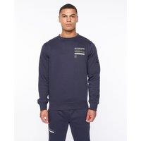 Duck&Cover Men's Jennerkins Crew Sweat in Navy | Size: Small