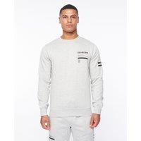 Duck&Cover Men's Jennerkins Crew Sweat in Grey | Size: Small