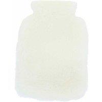 Fenland England Real Sheepskin Hot Water Bottle Cover with 1L Bottle in Ivory