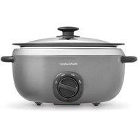 Morphy Richards Sear & Stew Oval 6.5L Slow Cooker in Silver