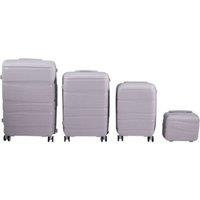 4PCS Grey Lockable Travel Suitcase Set