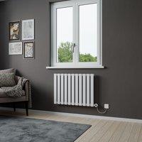 Agadon Lola Electric Designer Panel Radiator in White | Size: 1600mm x 372mm