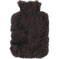 Fenland England Curly Wool 2L Hot Water Bottle Cover in Brown