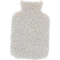 Fenland England Curly Wool 2L Hot Water Bottle Cover in Beige