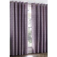 Dreams & Drapes 'Hanworth' Pair of Eyelet Curtains in Lavender | Size: 168 cm width x 183 cm drop