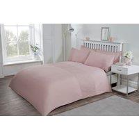 Smart Living Luxury Super Soft Stylish Lace Panel Duvet Cover with Pillowcases in Pink | Size: Double