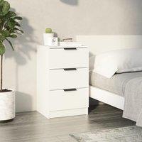 Berkfield Home Bedside Cabinet White 40x36x65 cm | Size: 40 x 36 x 65 cm
