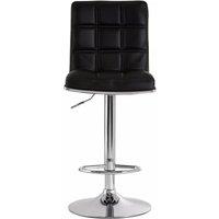 Orsina Tavor Faux Leather Bar Chair in Black
