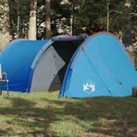 Berkfield Home Camping Tent Tunnel 4-Person Blue Waterproof