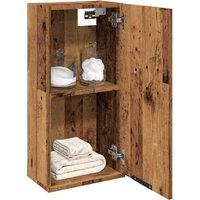 Berkfield Home Wall-mounted Bathroom Cabinet Artisan Oak 32x20x67 cm in Brown | Size: 32 x 20 x 67 cm