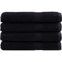 Premium Sauna Towels SOLUND 4 pcs Black 80x200 cm 600 gsm